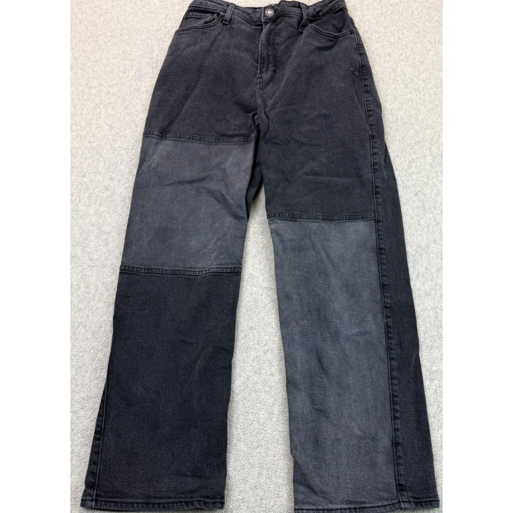 VTG Hollister Girls Dad Jeans Gray Patchwork Stretch Ultra High-Rise 5S (27x29)